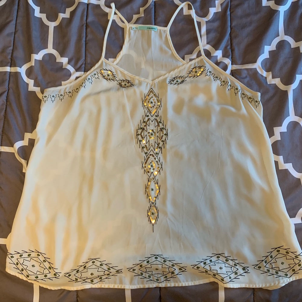 Sheer dressy tank top